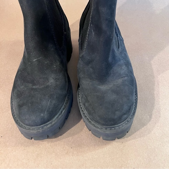 Timberland Courmayeur Valley Chelsea Boots Nubuck Leather Booties Black SizeUS 6 - Picture 4 of 12